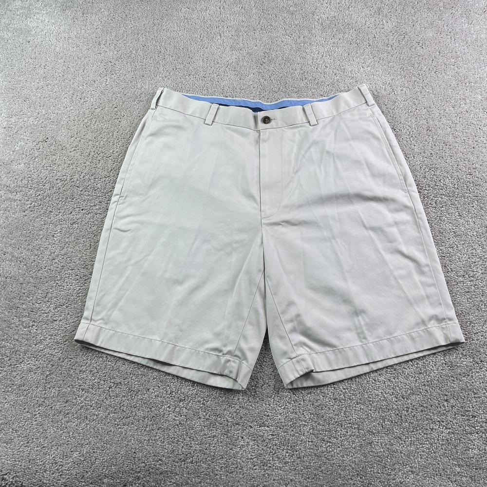 Brooks Brothers Shorts Mens 34 Beige Light Weight Advantage Chino Khaki Preppy